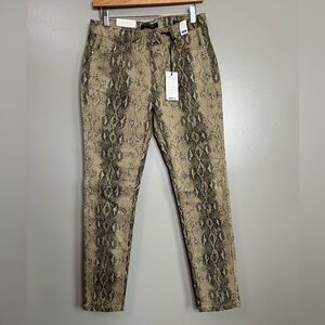 Judy Blue snake print mid rise skinny fit denim jeans size 11/30 edgy rocker
